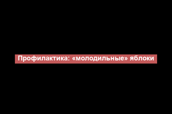 Профилактика: «молодильные» яблоки